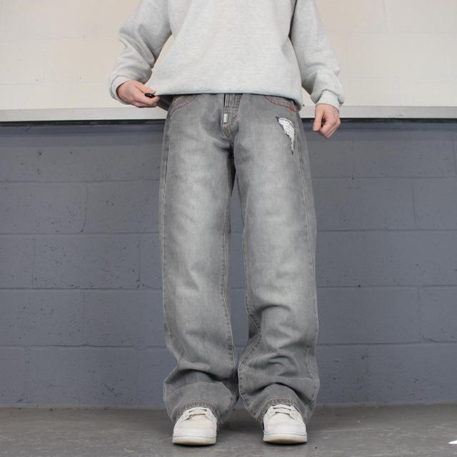 Vintage Men's Bootcut Cargo Jeans - Grey - 36" on Productcaster.