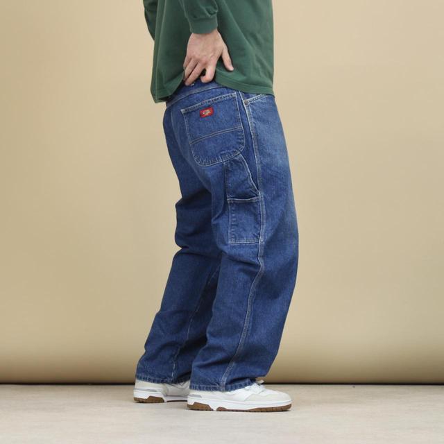 Dickies Men's Straight leg Cargo Jeans - Blue/Navy - 38" on Productcaster.