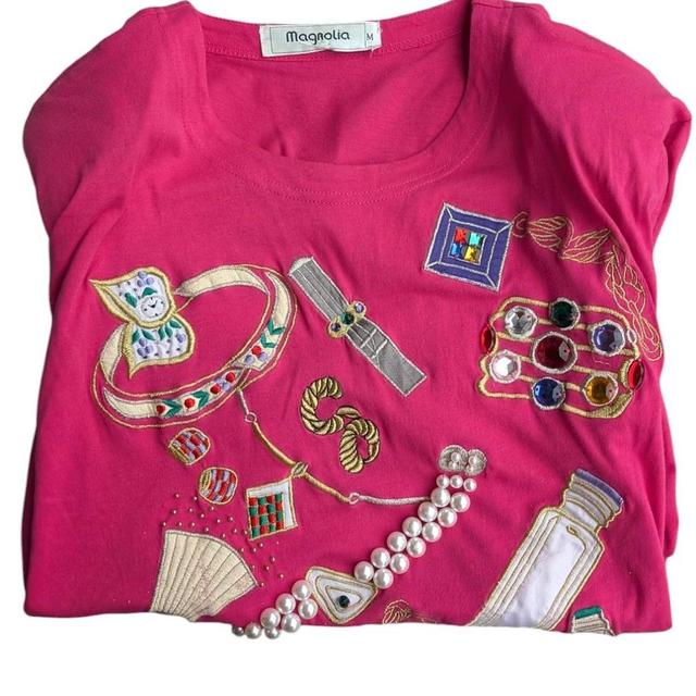 Women's T-shirt - Pink/Multi - 12 on Productcaster.