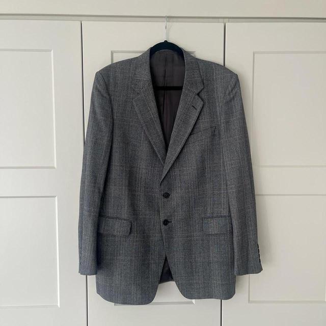 St Michael Men's Tailored jacket - Grey/Blue - L on Productcaster.