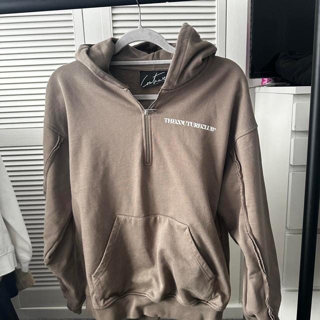 The Couture Club Men's Hoodie - Brown/Khaki - S on Productcaster.