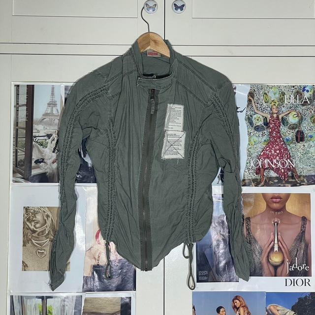 Vintage Women's Lightweight Jacket - Green/Khaki - UK 8 on Productcaster.