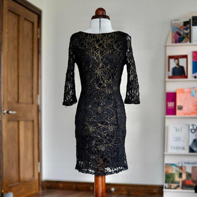 Women's Dress - Black/Gold - 4 on Productcaster.