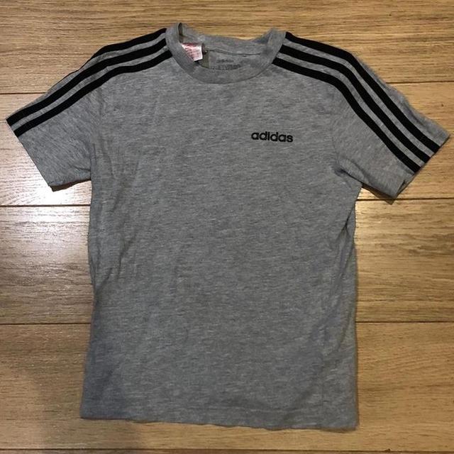 Adidas Kids' T-shirt - Grey/Black - 9 years on Productcaster.