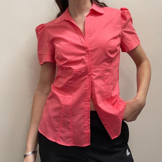 Vintage Women's Shirt - Pink/Orange - 10 on Productcaster.