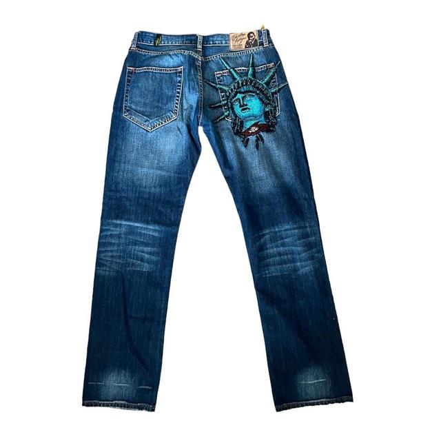 Ed Hardy Men's Jeans - Navy/Blue - M on Productcaster.