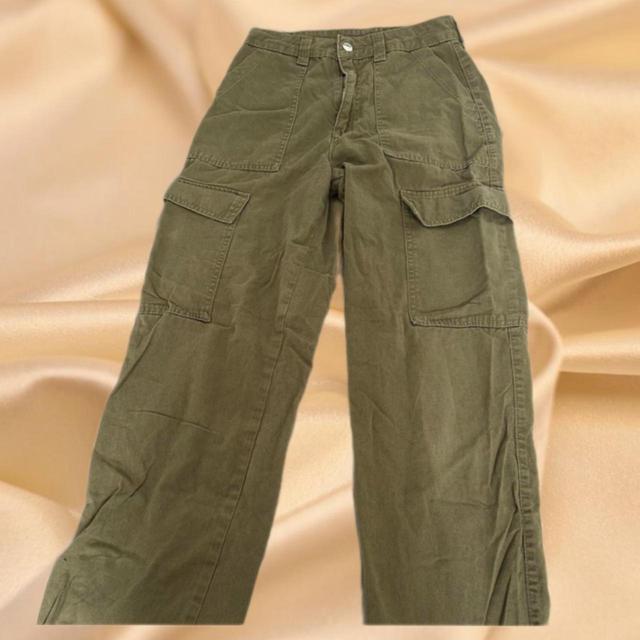 Primark Women's Cargo Trousers - Khaki/Green - UK 14 on Productcaster.