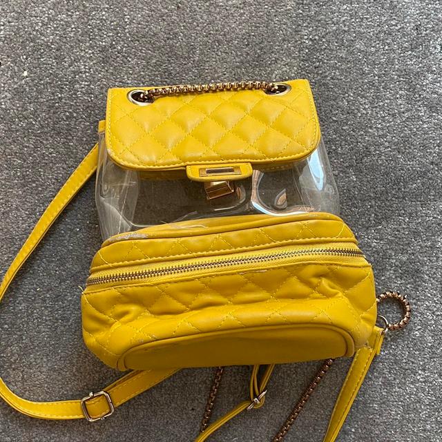 Vintage Women's Backpacks - Yellow on Productcaster.