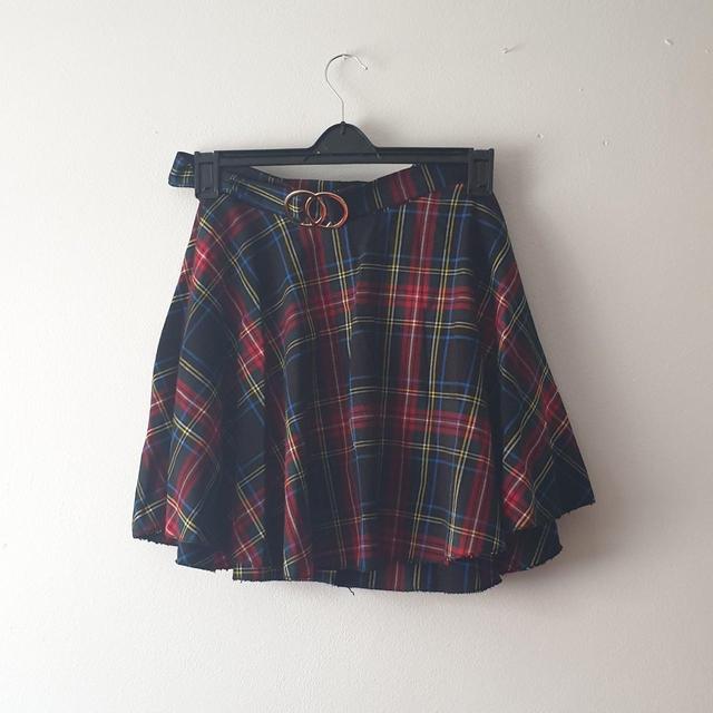 Vintage Supply Women's Mini Skirt - Red/Green - UK 8 on Productcaster.