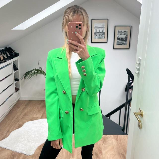 Women's Blazer Jacket - Green - S on Productcaster.