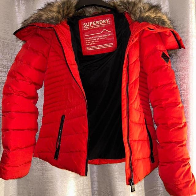 Superdry Women's Coat - Red - UK 6 on Productcaster.