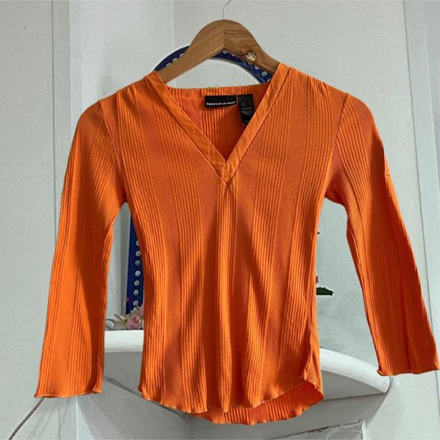 DKNY Women's Blouse - Orange - 10 on Productcaster.