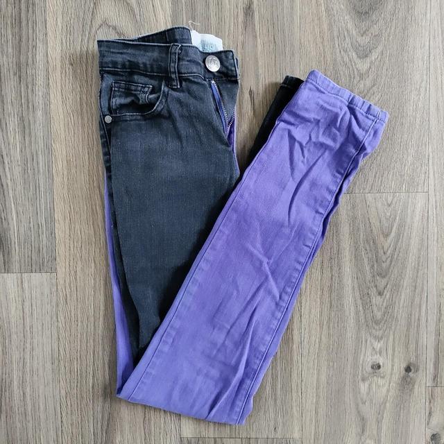 Preloved Women's Skinny Jeans - Black/Purple - 28" on Productcaster.