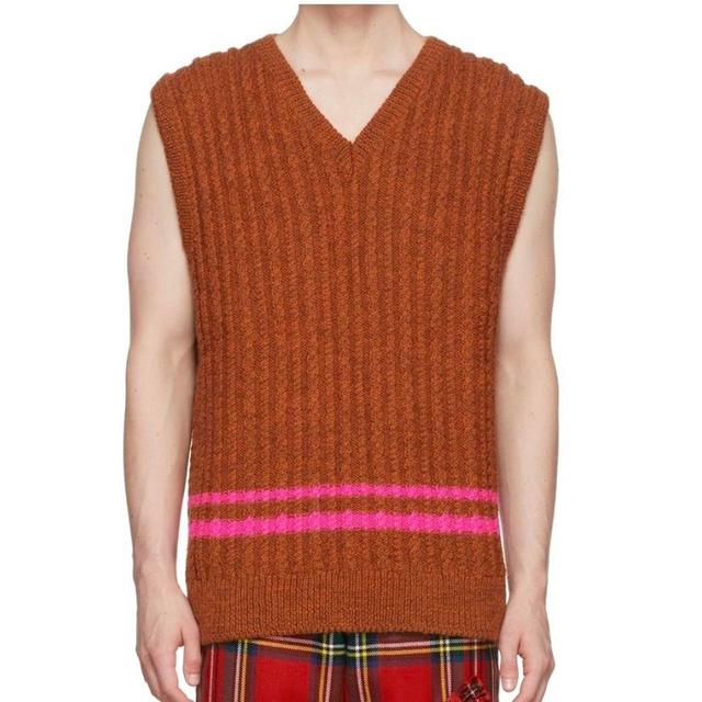 Molly Goddard Men's Vest - Orange/Pink - L on Productcaster.