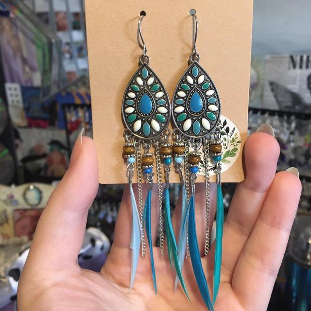 Claire's Women's Earrings - Blue on Productcaster.