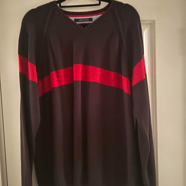 Tommy Hilfiger Men's Jumper - Black/Red - XL on Productcaster.