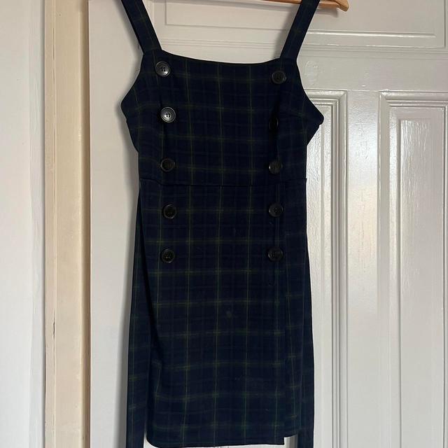 Primark Women's Dress - Navy/Green - 8 on Productcaster.