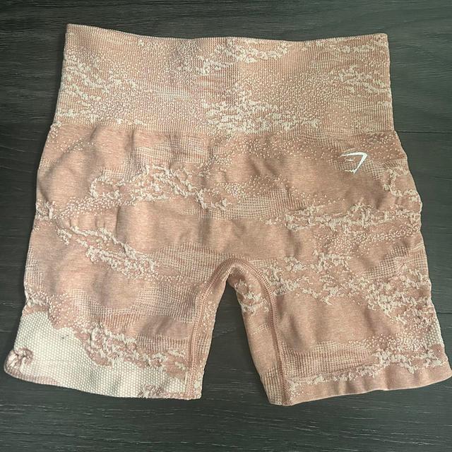 Gymshark Women's Shorts - Pink/Tan - UK 8 on Productcaster.