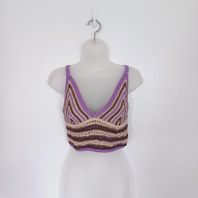 Urban Outfitters Women's Crop top - Purple/Multi - L on Productcaster.