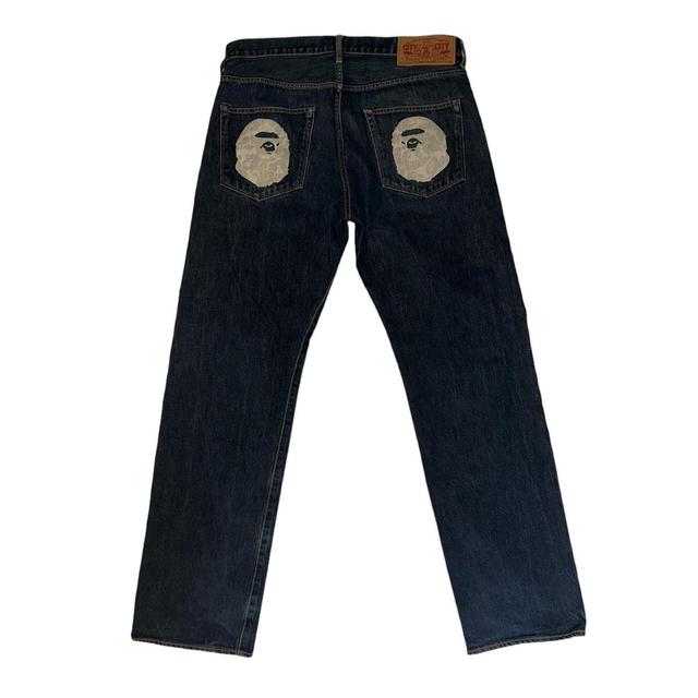 BAPE Men's Jeans - Blue - 34" on Productcaster.