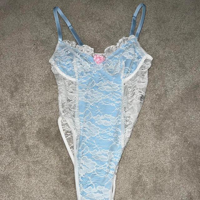 PrettyLittleThing Women's Bodysuit - Blue - 6 on Productcaster.