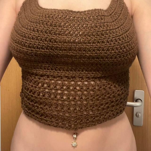 Custom Women's Crop top - Brown - 8 on Productcaster.