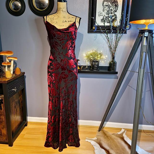 Vintage Women's Slip Dress - Black/Red - 10 on Productcaster.