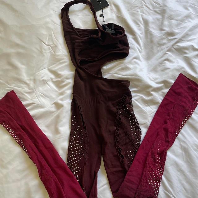 Women's Jumpsuit - Burgundy - One size on Productcaster.