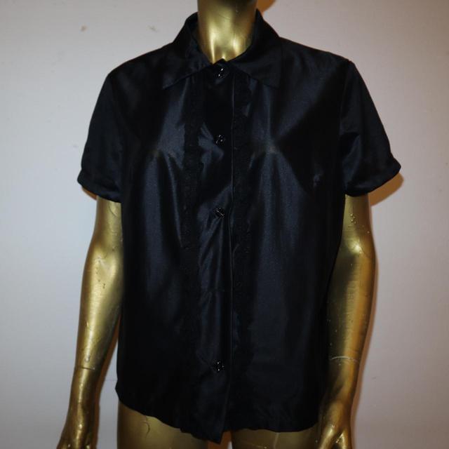 Vintage Women's Blouse - Black on Productcaster.