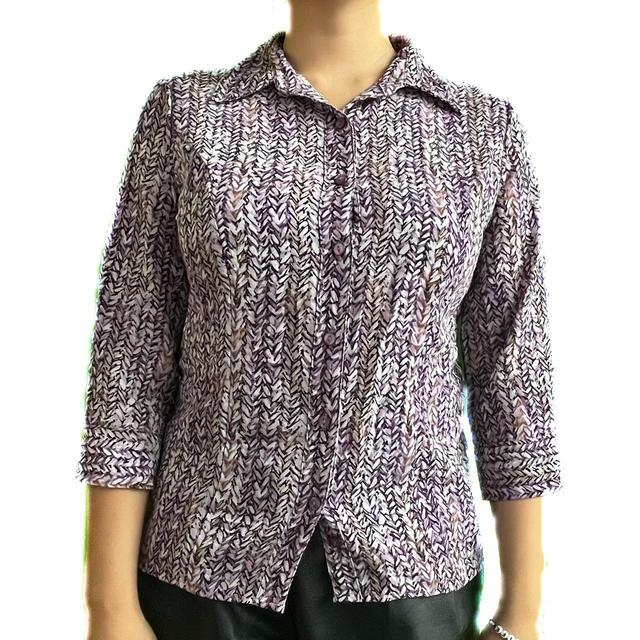 Vintage Women's Blouse - Purple - S on Productcaster.