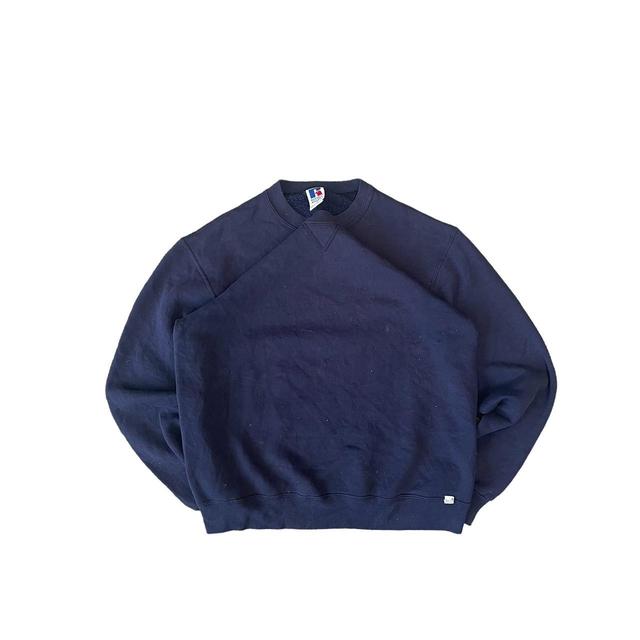 Russell Athletic Men's Sweatshirt - Navy - M on Productcaster.