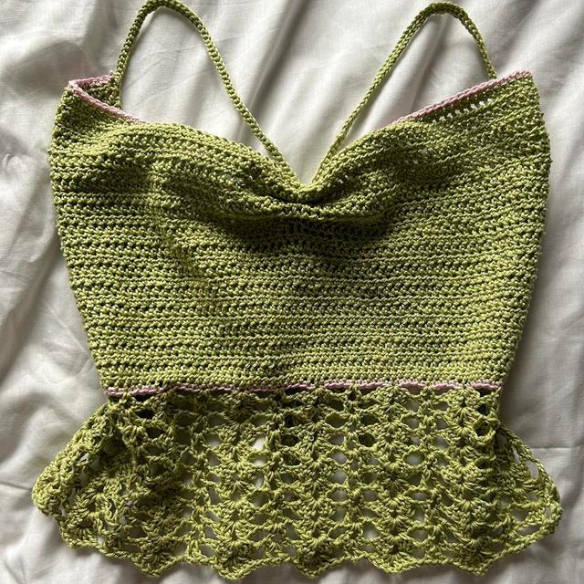 Handmade Women's Crop top - Green - 8 on Productcaster.