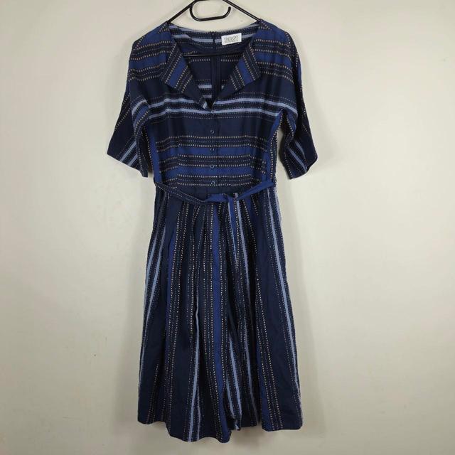 Toast Women's Midi Dress - Blue/Navy - 8 on Productcaster.