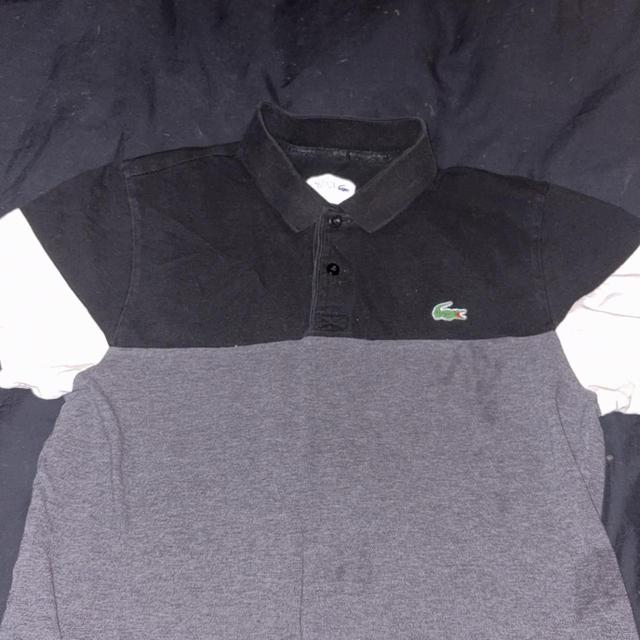 Lacoste Men's Polo shirt - Black/Grey - M on Productcaster.