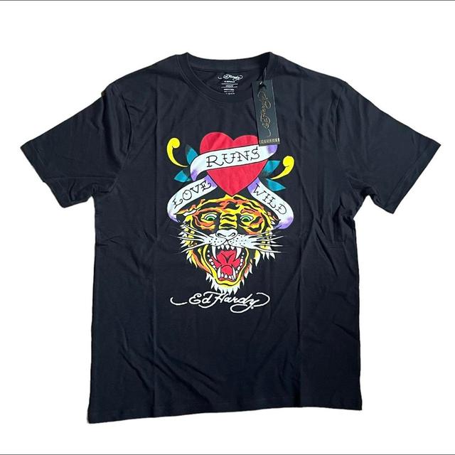 Ed Hardy Men's T-shirt - Black - M on Productcaster.