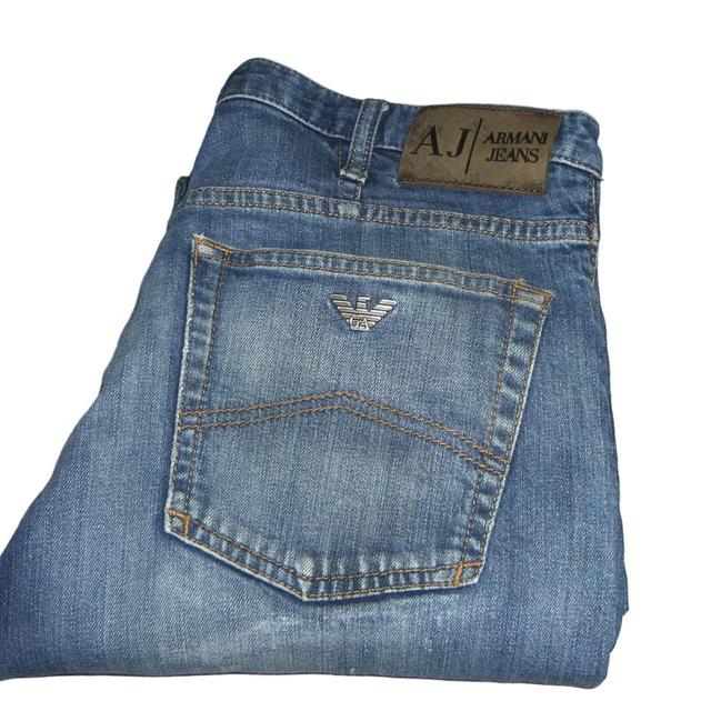 Armani Jeans Men's Straight leg Jeans - Blue - 38" on Productcaster.