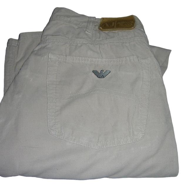 Armani Men's Straight leg Jeans - Cream - 32" on Productcaster.