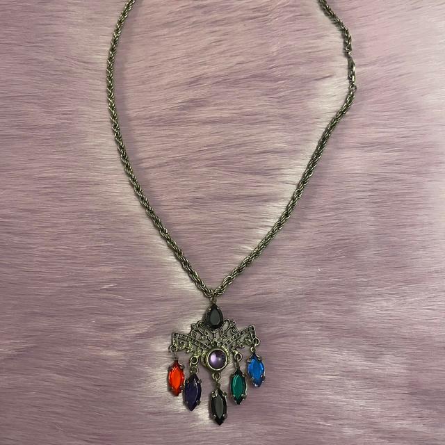 Women's Necklace - Silver/Multi on Productcaster.