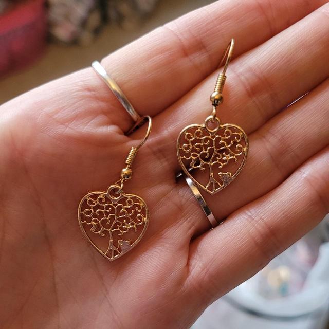 Deadstock Women's Earrings - Gold on Productcaster.