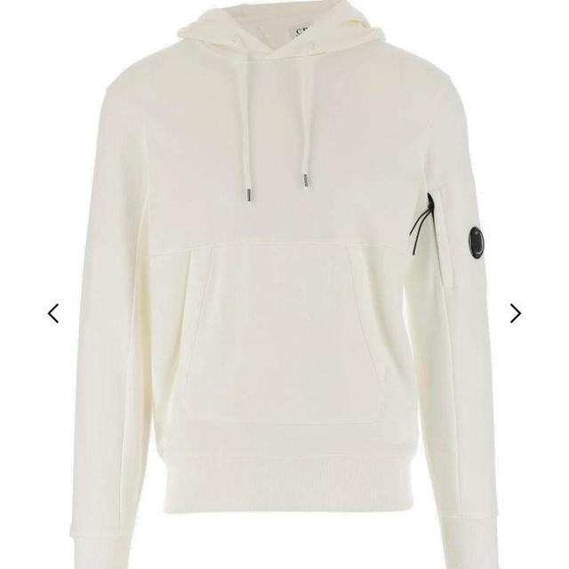 CP Company Men's Hoodie - Cream - M on Productcaster.