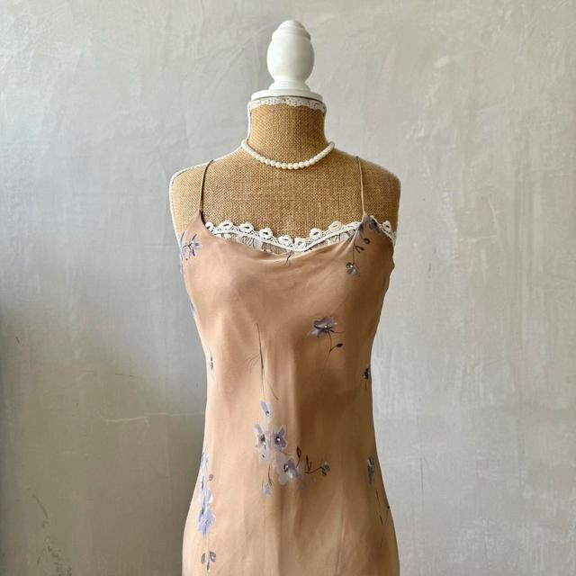 Reclaimed Vintage Women's Dress - Tan/Purple - S on Productcaster.