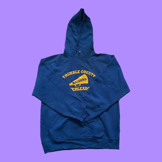 Jerzees Men's Hoodie - Blue/Yellow - L on Productcaster.