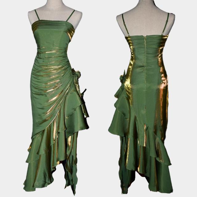 Vintage Women's A-line Dress - Green - M on Productcaster.