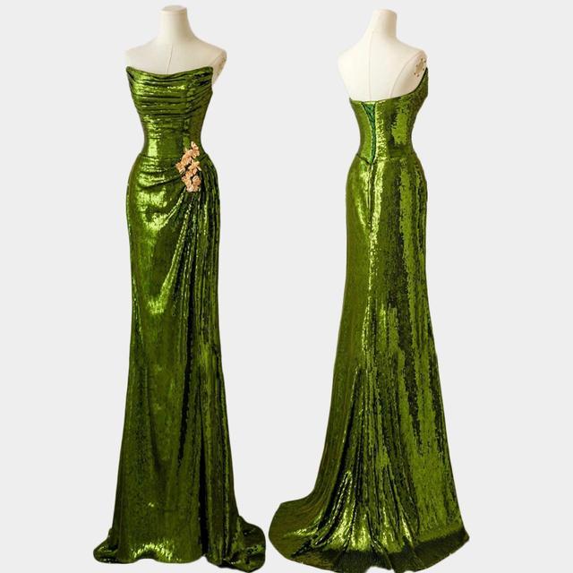 Vintage Women's Fishtail Dress - Green - M on Productcaster.