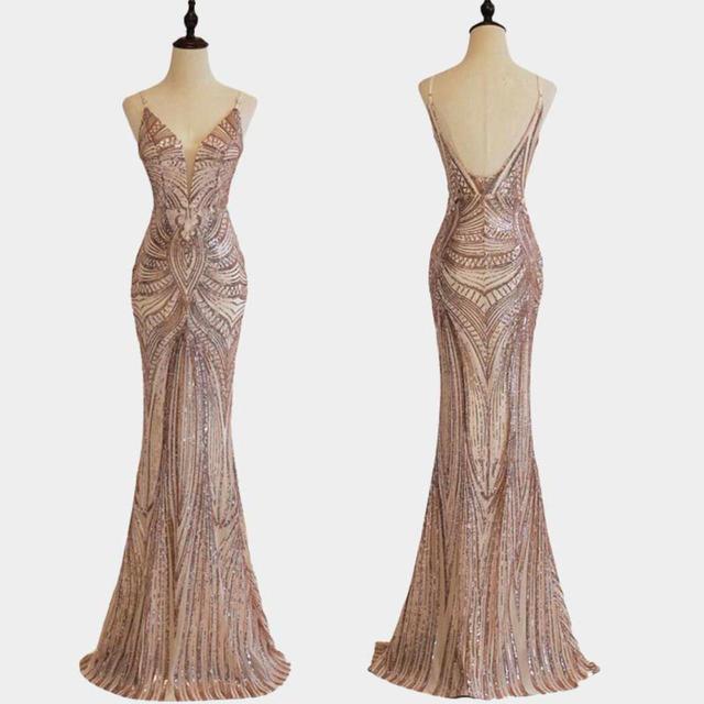 Vintage Women's Fishtail Dress - Gold - S on Productcaster.