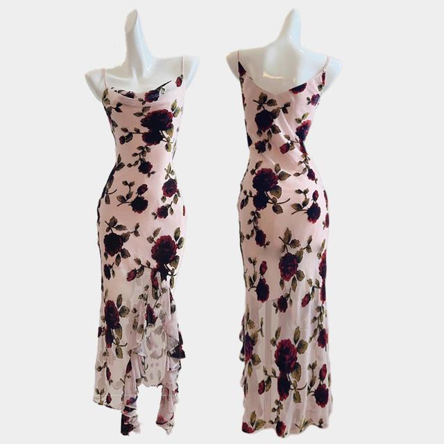 Vintage Women's Fishtail Dress - Pink - S on Productcaster.