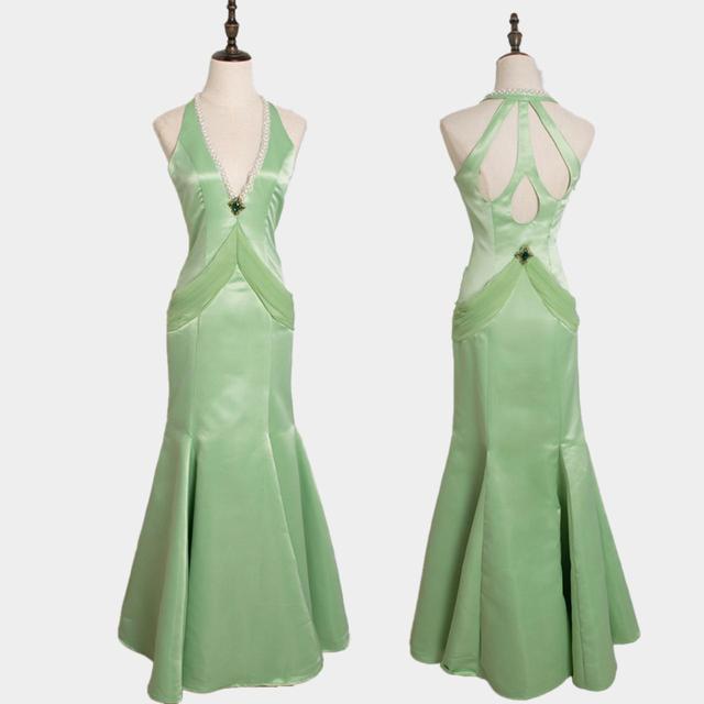 Vintage Women's Fishtail Dress - Green - M on Productcaster.