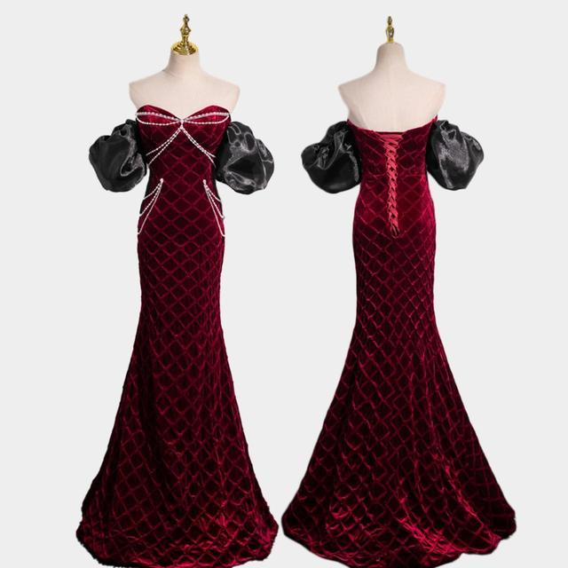 Vintage Women's Fishtail Dress - Red - XL on Productcaster.