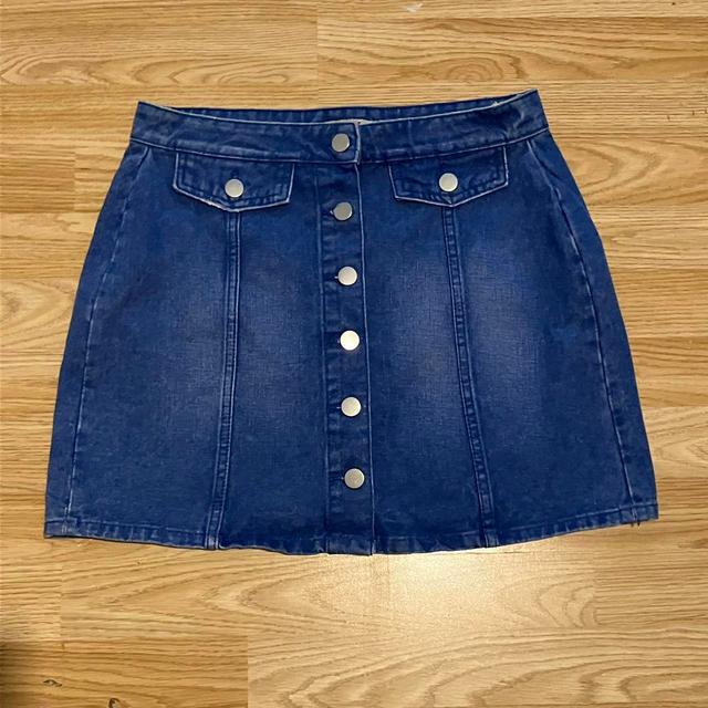 Women's Denim Skirt - Blue - UK 14 on Productcaster.