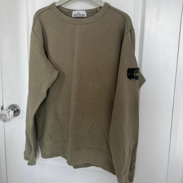 Stone Island Men's Sweatshirt - Khaki/Green - M on Productcaster.